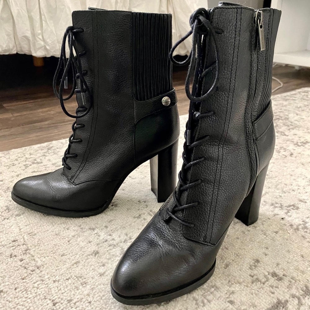 Michael Kors Bastian Leather Combat Boot